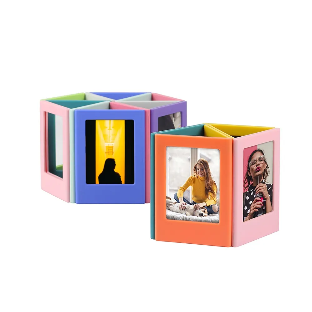 New Matte Candy Color Magnetic Mini Photo Frame filme built-in Mini Film Picture Frame