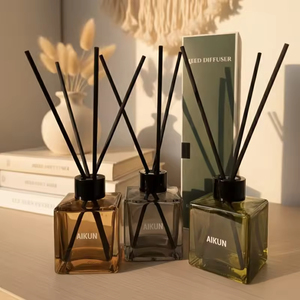 Aikun - Juego de Difusores de Aromas para el Hogar de Lujo, Sin Alcohol, Naturales, DIY, Frescos, Libres de BPA, Ecológicos, en Botella de Vidrio con Varillas de Fibra - Product Image 1