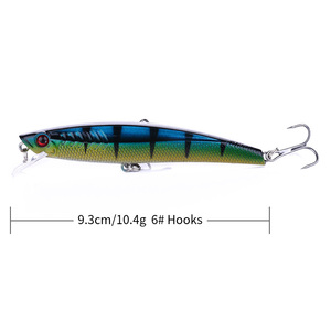 Señuelos de Pesca de Alta Calidad al por Mayor, 9.3 cm, 10.4 g, Cebo Duro Tipo Minnow para Agua Dulce, Ojos de Pez 3D - Product Image 2
