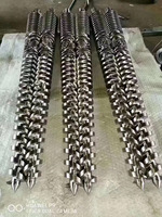 Fabricant de barils à vis simple, barils à vis coniques, barils à vis parallèles pour extrusion de plastique PE, PS, PC, ABS, PET, PP, PVC