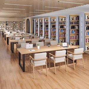 Library Reading <b>Table</b> And Chair Combination New Zealand <b>Pine</b> Minimalist Design Office Space Durable Freestanding 1 Layer - Product Image 2