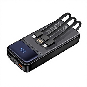 Batterie externe 20000 <span class=keywords><strong>mAh</strong></span>, nouveau style, charge ultra-rapide 22,5 W, ABS ignifuge, câble intégré partagé, pour fabricants transfrontaliers - Product Image 1