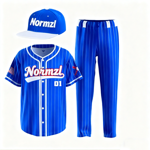 Pantaloni e cappelli in Jersey da Baseball personalizzati in poliestere completi di uniformi da Baseball a squadre sublimate - Product Image 4