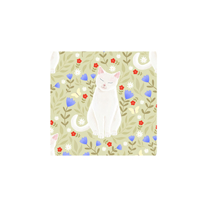 DAMAI Nuevo Juego de Platos, Vasos y Servilletas Desechables de Papel con Diseño de Gato Blanco y Ondas Verdes - Product Image 6