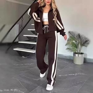 Chaqueta Deportiva Casual con Cierre y Rayas Estilo Y2K para Mujer, Otoño 2026, Moda Europea y Americana - Product Image 1