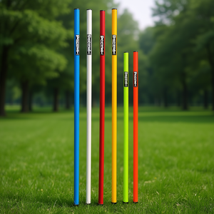 Poteau de slalom en PVC 110 cm 32 mm avec pointe galvanisée pour équipement d'entraînement d'agilité - Product Image 3
