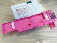 Étui à crayons en plastique pop-out AMZWOK avec compartiments personnalisables, organisateur compatible avec les calculatrices pour les filles et les étudiantes