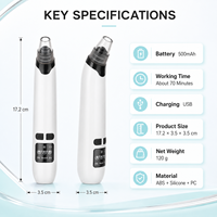 Machine électrique d'élimination des points noirs de la peau, aspirateur électronique, aspiration des pores du visage, nettoyage, Instrument de beauté