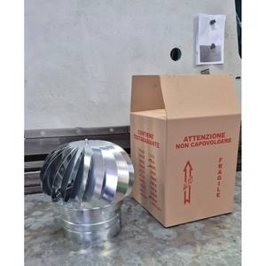 Ventilateur de cheminée rotatif à énergie éolienne rond en acier inoxydable pour toiture industrielle - Product Image 5