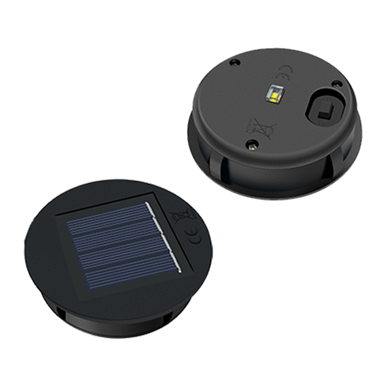 IP65 Waterproof Solar Pillar Light Board with LED Lamp Cap Outdoor Garden Iron & PC Material DC Power Supply Battery Operated