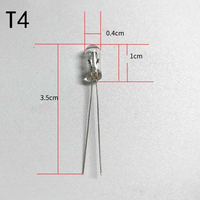 T3 T4 T5 Miniature Ampoule Lampes 12V 24V Lampe Ampoule Edison Incandescent Filament Riz 3mm 4mm 5mm Néon Indiquant Ampoule