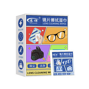 Lingettes nettoyantes pour lentilles Su Xiang, 100 pièces, parfum citron, pour lunettes, téléphone, appareil photo, nettoyage sans poussière - Product Image 1