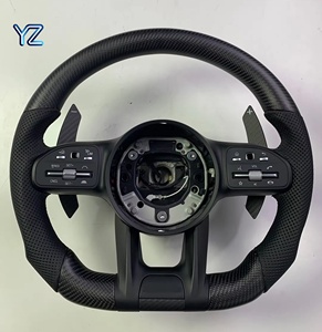 <span class=keywords><strong>Volant</strong></span> en fibre de carbone perforé YZ pour Mercedes Benz W177 W204 W205 W211 W213 C63 E63 S63 G63 G65 GTS <span class=keywords><strong>GTR</strong></span> GLA GLB Sport - Product Image 1