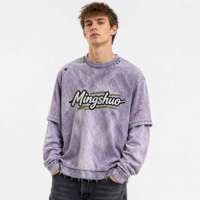 T-shirt personnalisé surdimensionné et court, style streetwear, effet délavé soleil, DTG, vintage, délavé à l'acide, en coton épais pour homme
