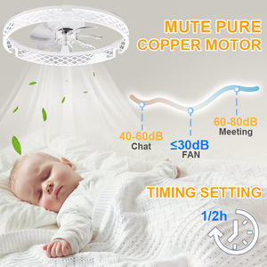 Ventilateur intelligent à 7 pales, haute efficacité, moteur DC à économie d'énergie, silencieux (<30 dB), lumière et vitesse réglables, avec télécommande et contrôle par application - Product Image 5