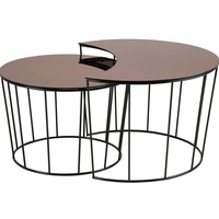 Ensemble de Table à thé en acier inoxydable, de luxe, moderne, pas cher, en marbre, pour salon