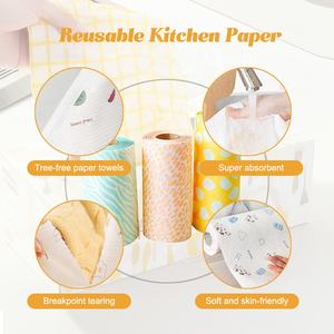 Rollo de papel de cocina impreso personalizado, toalla de papel absorbente desechable de 1 capa <span class=keywords><strong>para</strong></span> cocina, limpieza, restaurante, hogar - Product Image 3