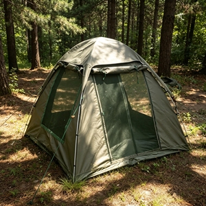 Tente de camping 2mx2mx1.6m confortable pour une personne, spacieuse, grande vestibule, pour activités de groupe en plein air, imperméable et résistante au vent - Product Image 4