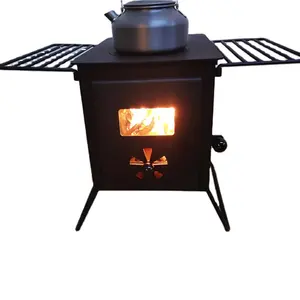 Portable Freestanding Steel Outdoor Camping Heating Cooking Smokeless Wood Burning Stove For Tent