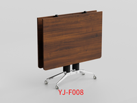 Table de formation pliante contractuelle en mélamine avec structure en aluminium, système modulaire, mobilier pour bureau et projets de conférence