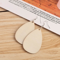 50 boucles d'oreilles en bois inachevé, pendentifs vierges, fabrication de bijoux, artisanat DIY, 60 pièces