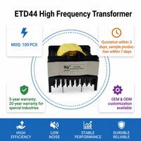 Transformateur Variac ETD44 personnalisable par le fabricant, transformateur à noyau de ferrite, transformateur haute fréquence