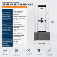 Máquina de Ensayo Universal Electrónica, Probador de Tracción y Compresión de Doble Columna, Accionamiento por Servo, Precisión Digital, Estándar ASTM