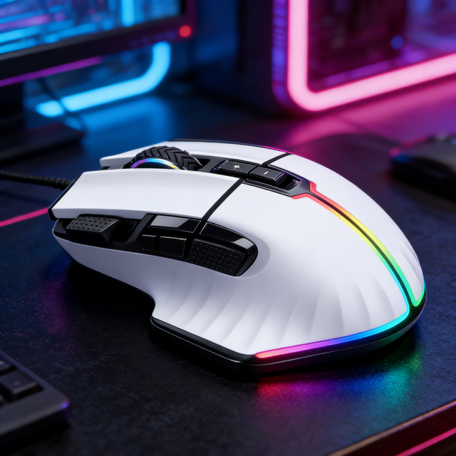 E-Sports Gamer Mouse New Model 12000 DPI Optical Wired Ergonomic Design with Type C Port