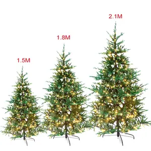 低MOQファクトリーファイトプレリットカラフルなウォームホワイトLEDクリスマスツリーデコレーションクリスマスツリー