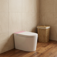 WC intelligent électronique automatique avec bidet intégré et siphon en S allongé à télécommande, idéal pour la maison - Prix usine
