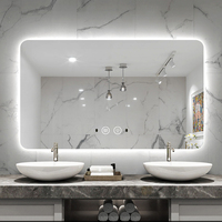 Hot Sale Hotel Wall Mounted Bath Smart Mirror Touch Screen Defogging Music Led Backlit Mirror Bathroom Vanity Mirror With Light