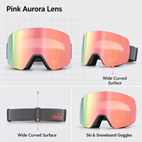 Masque de ski anti-buée sans monture avec protection UV pour hommes et femmes, idéal pour les sports d'hiver