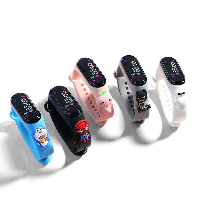 Hot selling M7 Kids Digital Watch Spider Man Animal Design Children Wrist Watch Touch Smart Watch For Kids