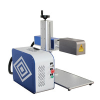 Mesin Printer Laser Pengukir Serat 3D 2.5D 3d Logam Tahan Karat Penanda Dalam 30W 50W 3D Bantuan Dinamis