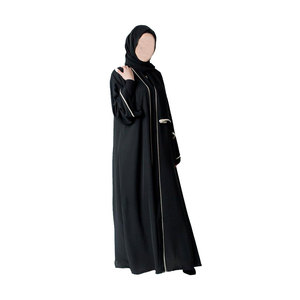 Vestido Abaya abierto musulmán para mujer, cinturón islámico, Maxi, Dubai, Abaya, 2020 - Product Image 2