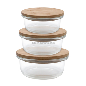 Boîte à bento <span class=keywords><strong>en</strong></span> verre pour aliments, bento carrée avec couvercle <span class=keywords><strong>en</strong></span> <span class=keywords><strong>bambou</strong></span> facile, 1 pièce - Product Image 3