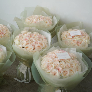 Bouquet de fleurs en fil doux et léger, visage de brume coréenne, emballage en <span class=keywords><strong>gaze</strong></span> doublé de matériel de fleuriste en <span class=keywords><strong>gaze</strong></span> - Product Image 6