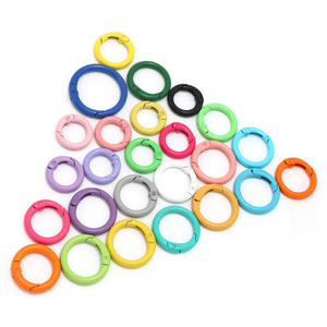 Mùa Xuân khóa có thể mở ra hình chữ nhật Carabiner <span class=keywords><strong>Keychain</strong></span> Túi Clip Clasp kim loại hình bầu dục vòng hình chữ nhật móc khóa - Product Image 6