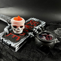 Seau en plastique PE de style américain pour Halloween, protection de l'environnement, pot à bonbons portable pour enfants, citrouille