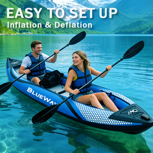 Kayak de pêche <span class=keywords><strong>gonflable</strong></span> robuste avec poignée et rangement sous le pont, bateau aquatique d'extérieur - Product Image 5