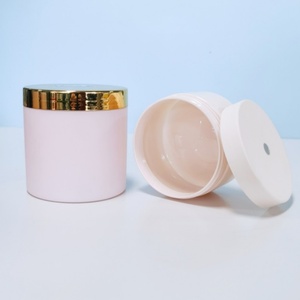100 120 150 200 250g Pet <b>Plastic</b> <b>Jars</b> Pink Face Cream Container Body Butter Pot Cosmetic Cream <b>Jars</b> Packaging With Gold Lid - Product Image 4