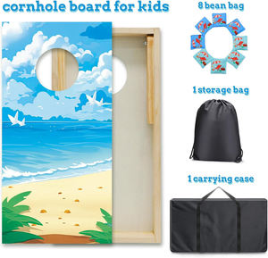 Artisanat en bois, <span class=keywords><strong>jeu</strong></span> <span class=keywords><strong>de</strong></span> cornhole portable 2 pieds x 1 pied avec sac <span class=keywords><strong>de</strong></span> transport, <span class=keywords><strong>jeu</strong></span> <span class=keywords><strong>de</strong></span> lancer en bois massif pour intérieur et extérieur avec 8 sacs <span class=keywords><strong>de</strong></span> haricots - Product Image 4
