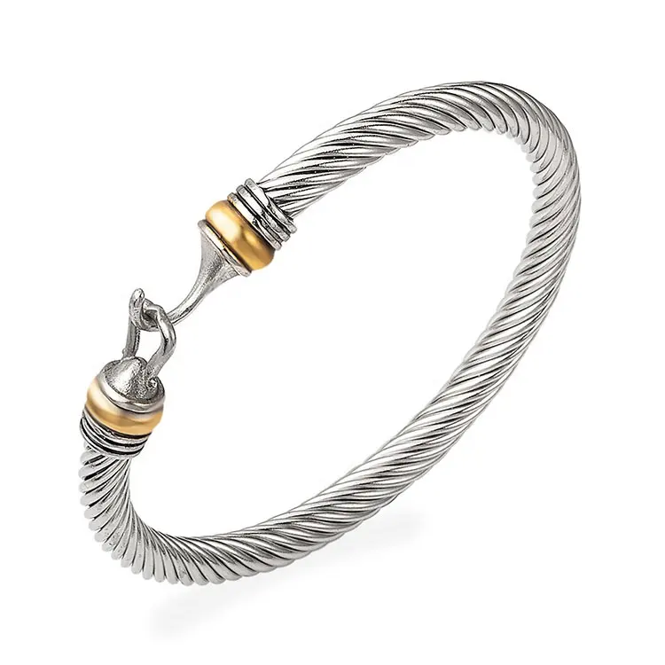 Wholesale Fashion Delicate Minimalism Gold Plated Men Women Wrist Cuff Wire Bangle Bracelet