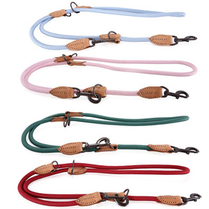 犬用ハーネス スリップリード フックループ留め エコフレンドリー 編み込みポリエステルロープ 耐久性のあるペット用 強力トレーニング ウォーキングリード スカーフ - Product Image 4