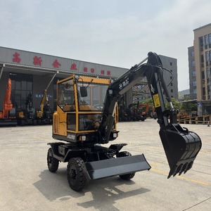 La Excavadora Compacta con Ruedas JG30S de 3 Toneladas es un Equipo de Excavación Pequeño y Eficiente Utilizado para Cavar Zanjas. - Product Image 2