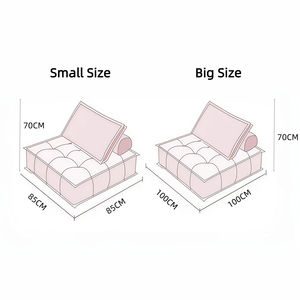 Fauteuil de compression Piedmont en velours côtelé, siège simple, pour salon, assise en tissu, luxe, carré, pour hôtel et appartement - Product Image 3