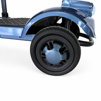 Scooter électrique à 4 roues, portable, léger, 19 kg, moteur 270 W, batterie au lithium 24 V, autonomie 30 km, capacité 120 kg, pour personnes âgées