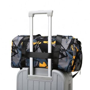 Sac de sport pour homme tendance, grande capacité, sac de week-end, sac de voyage en tissu Oxford - Product Image 5