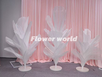 Décoration de table pour fête, maison, bureau, hôtel, nouveau produit, fleurs artificielles en gaze blanche, centres de table pour mariage