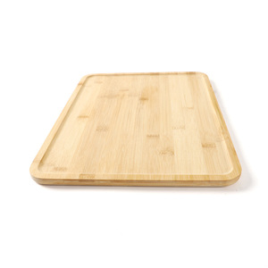 Plateau rectangulaire en bambou de style japonais avec assiettes en bois de hêtre, assiette à steak pour petit-déjeuner idéale pour Instagram, assiette à gâteau et dessert, etc. - Product Image 1